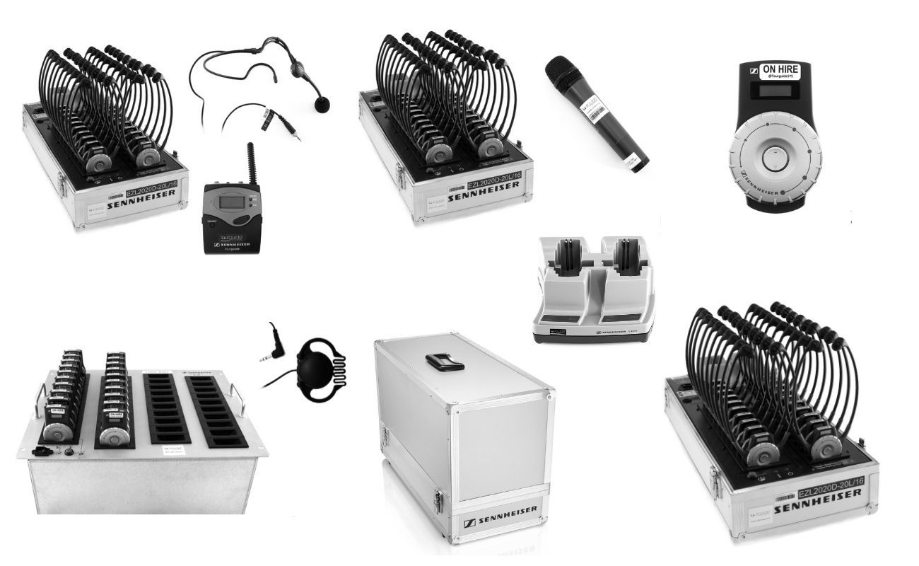 20 STETHOSETS, POCKET TRANSMITTER & HEAD-WORN MICROPHONE (TOUR GUIDE SYSTEM PACKAGE)