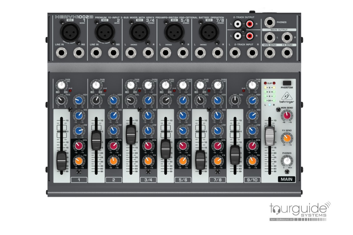 Behringer Xenyx 1002B Mixer - Battery/Mains