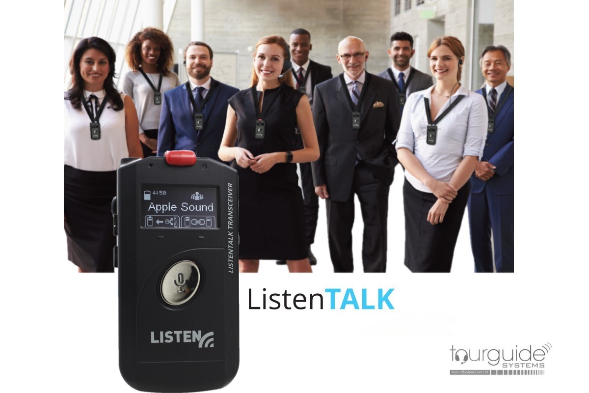 ListenTALK Transceiver (LK-1), lanyard & ear-speaker